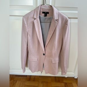 Soft pink H&M size M blazer, striped lining. Soft fabric. Never worn.